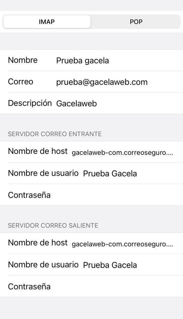 pasos configurar correo Iphone